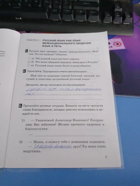 Выполни упражнения на тему «Русский язык как язык межнационального общения».