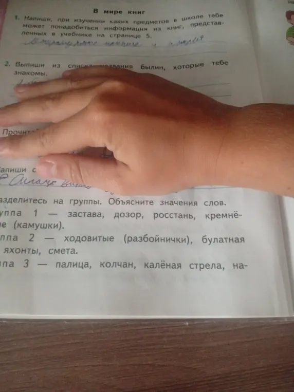 Напиши, при изучении каких предметов в школе тебе может понадобиться информация из книг, представленных в учебнике на странице 5.