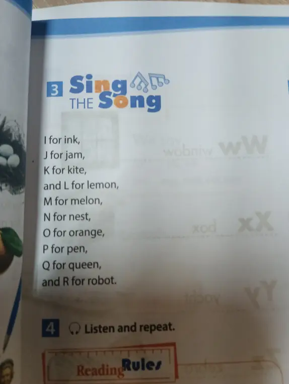 Можешь ли ты произнести слова I for ink, J for jam, K for kite, and L for lemon, M for melon, N for nest, O for orange, P for pen, Q for queen, and R for robot?