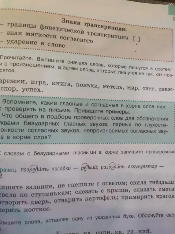 Прочитай текст и выпиши сначала слова, которые пишутся в соответствии с произношением, а затем слова, которые пишутся не так, как произносятся.