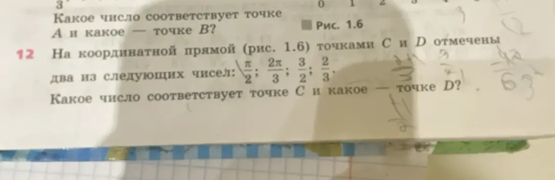 Ты просишь определить, какое число соответствует точке C, а какое точке D