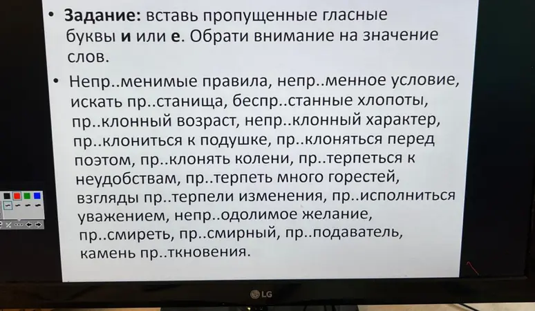 Ты просишь вставить пропущенные гласные буквы и или е в словах.