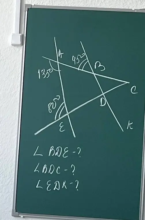 Можешь помочь найти углы ∠BDE, ∠BDC, ∠EAK?