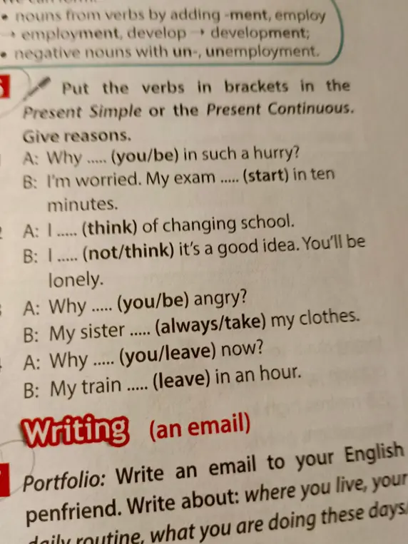 Вставь глаголы в скобках в Present Simple или Present Continuous в предложении 'Why ..... (you/be) in such a hurry?'