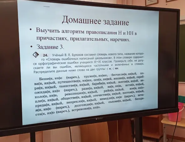 Можешь ли ты распределить слова на две группы: с «н» и «нн»?