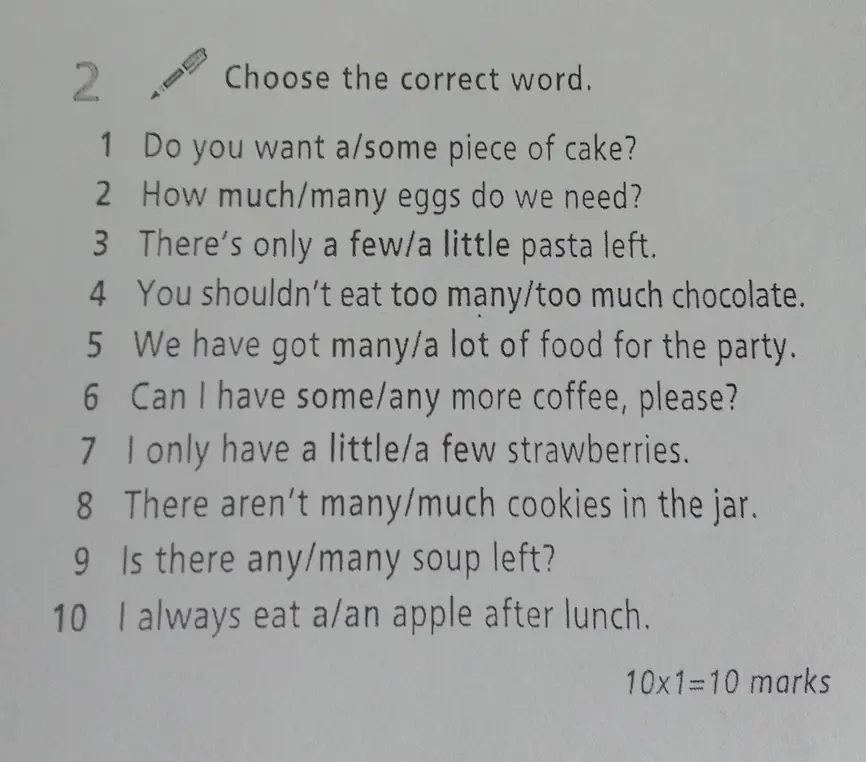 Выбери правильное слово в предложении 'Do you want a/some piece of cake?'
