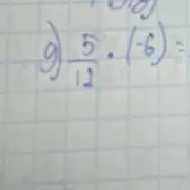 Как решить пример 5/12 * (-6)?