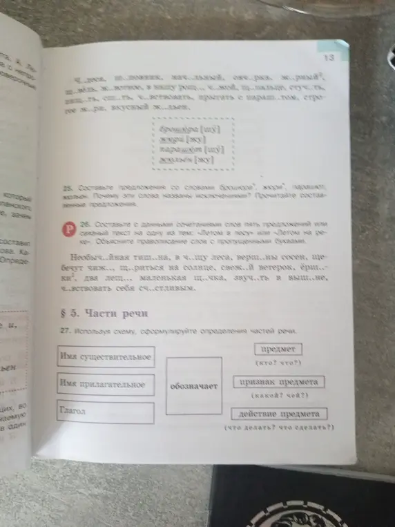 Можешь ли ты, используя схему, сформулировать определения частей речи?
