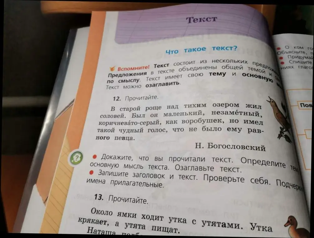 Докажи, что ты прочитал текст. Определи основную мысль текста. Озаглавь текст.