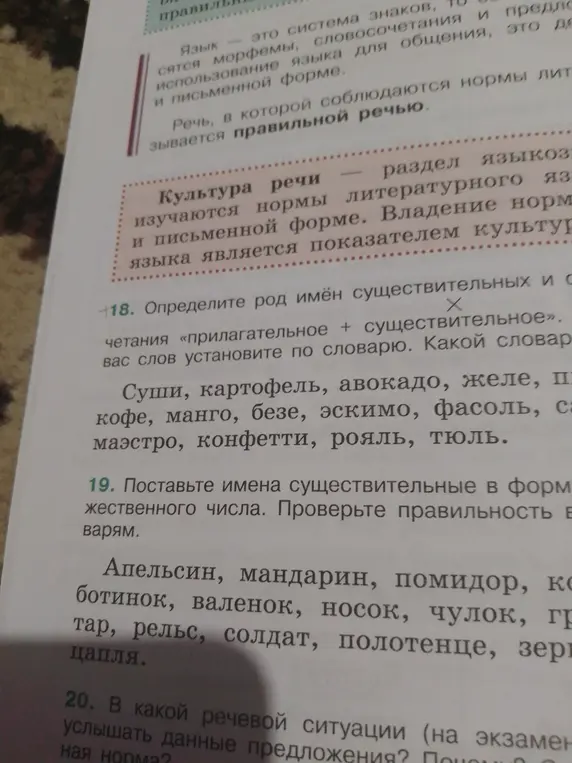 Измени имена существительные в форме единственного числа во множественное
