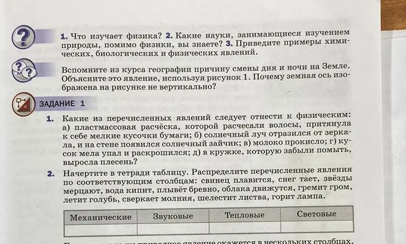 Какие из перечисленных явлений следует отнести к физическим: а) пластмассовая расчёска, которой расчесали волосы, притянула к себе мелкие кусочки бумаги?