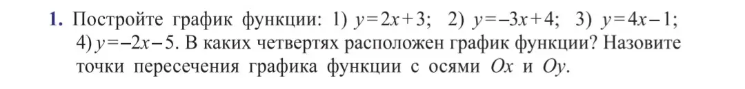 Построй график функции: 1) у=2х+3