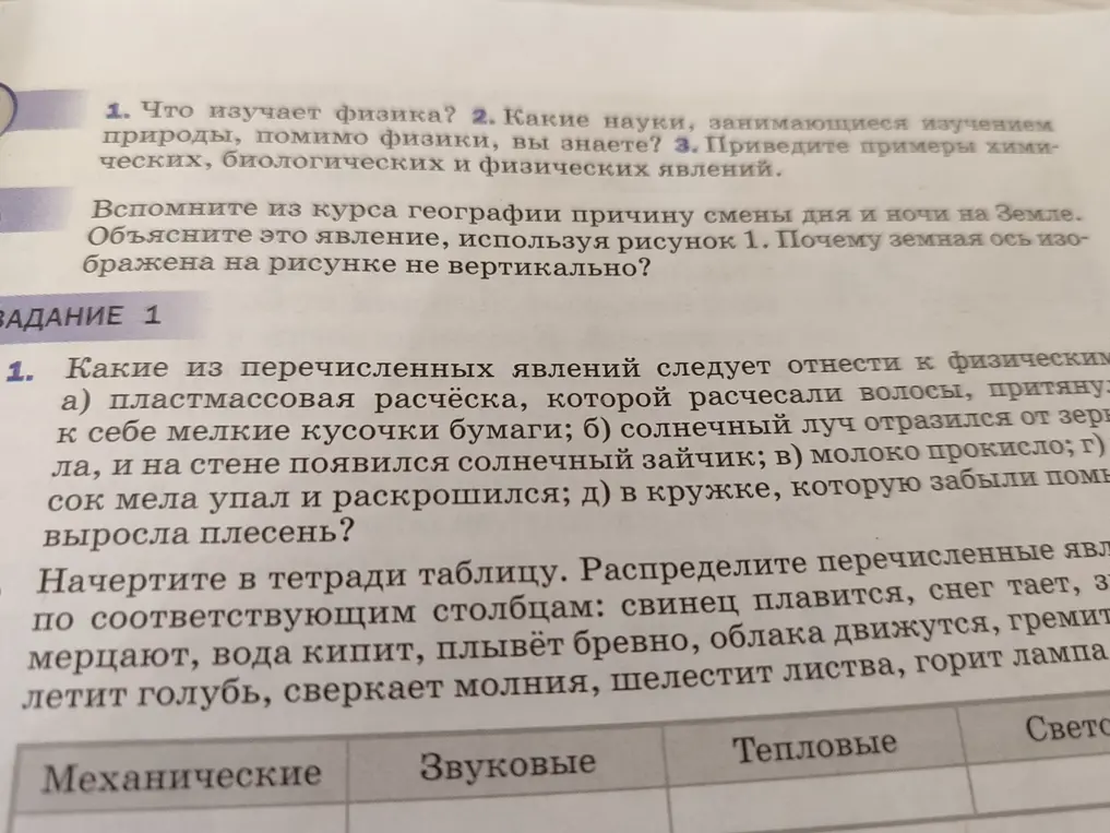 Какие из перечисленных явлений следует отнести к физическим: а) пластмассовая расчёска, которой расчесали волосы, притянула к себе мелкие кусочки бумаги