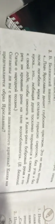 Согласен ли я с мнением критика и каким представляется образ Ярославны?