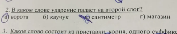 В каком слове ударение падает на второй слог?