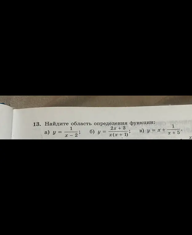 Объясни, как найти область определения функции: y = 1/(x-2)