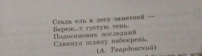 Составь письменный синтаксический анализ первого предложения стихотворения "Лес осенью".