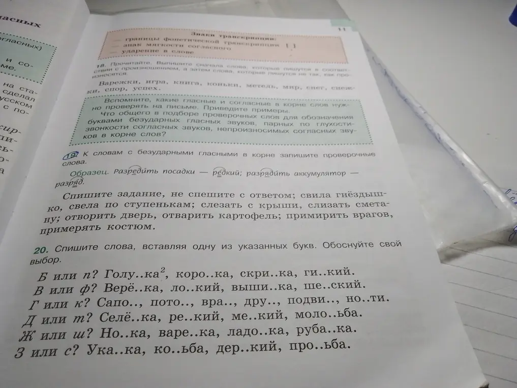 Вставь правильную букву в словах: Голу..ка, коро..ка, скри..ка, ги..кий