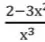 Вычисли значение выражения (2-3x²)/x³ при x = -1/2