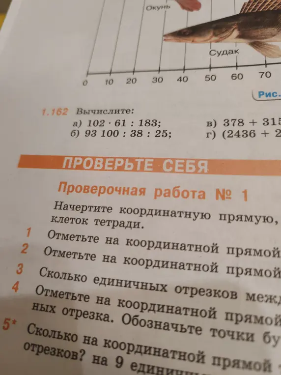 Объясни, как вычислить примеры: 102 * 61 : 183 и ответь на вопросы проверочной работы