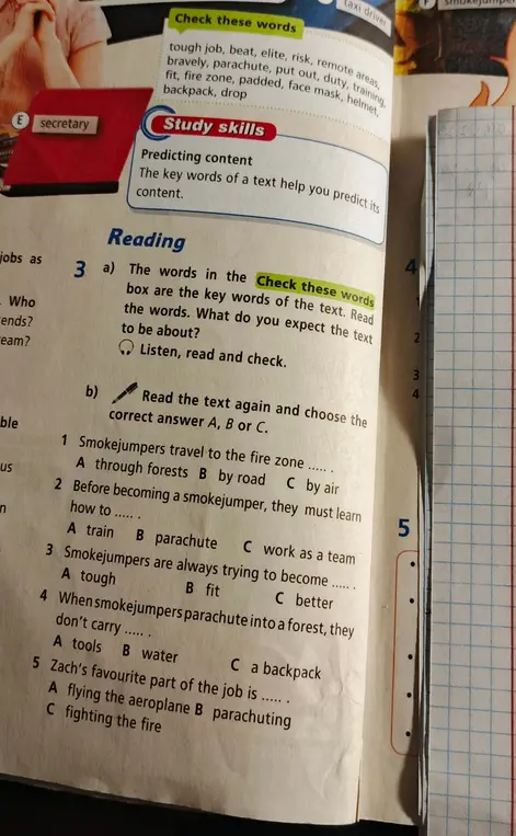 Выполни задание b) Read the text again and choose the correct answer A, B or C