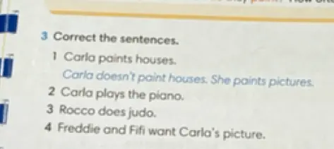 Помоги исправить предложения: 'Carla plays the piano'