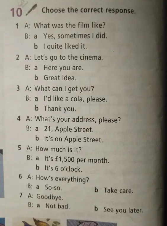 Выбери правильный ответ в упражнении номер 1: What was the film like?