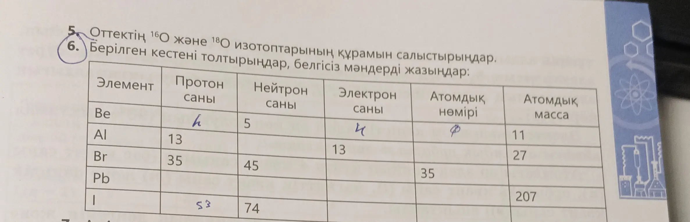 Заполни, пожалуйста, таблицу, запиши неизвестные значения.