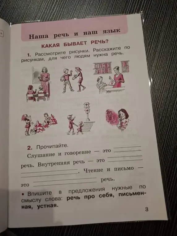 Помоги мне вписать в предложения нужные по смыслу слова: речь про себя, письменная, устная