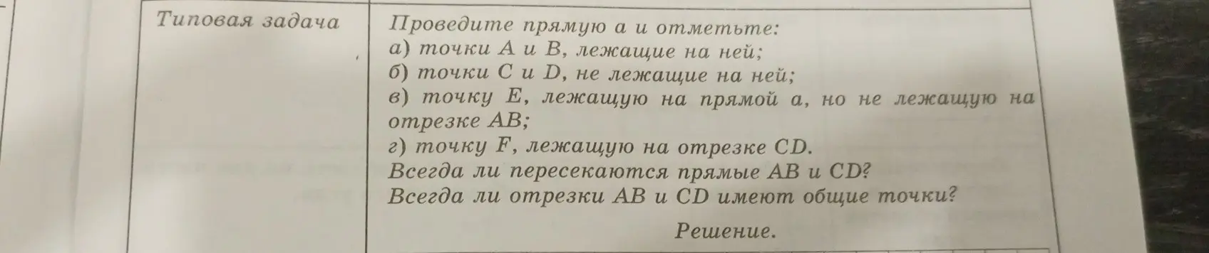 Можешь провести прямую а и отметить точки А и В, лежащие на ней?