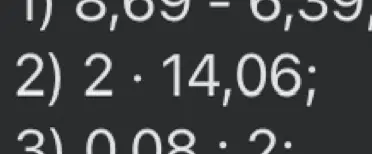 Реши пример 8,69 - 6,39