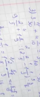 Реши пример 3) $3 \frac{11}{30} + 4 \frac{2}{5} : (2 \frac{8}{15} - 1 \frac{1}{3})$