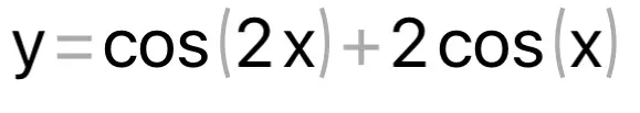Ты просишь меня разобраться с функцией y = cos(2x) + 2cos(x).