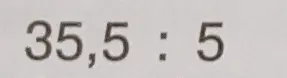 Как разделить 35,5 на 5 столбиком?