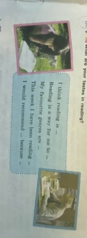 Составь рассказ на тему "What are your tastes in reading?"