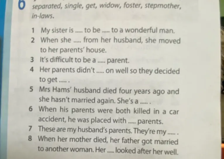 Помоги мне вставить подходящие слова в предложение "My sister is..."