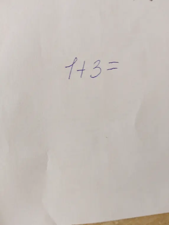 Помоги решить пример 1 + 3 =