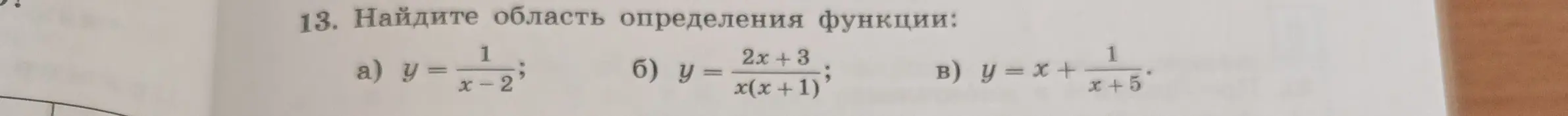 Найди область определения функции y = 1/(x-2)