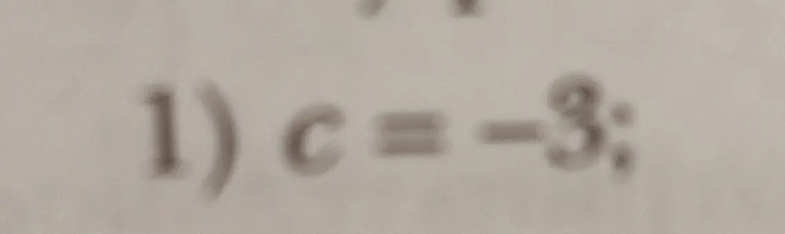 Как решить уравнение c = -3