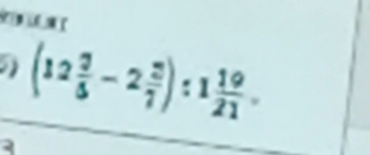 Реши пример (12 7/8 - 2 5/7) : 1 19/21
