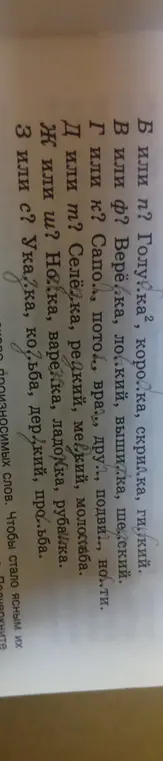 Определи, какую букву нужно вставить: Б или П, В или Ф, Г или К и т.д.