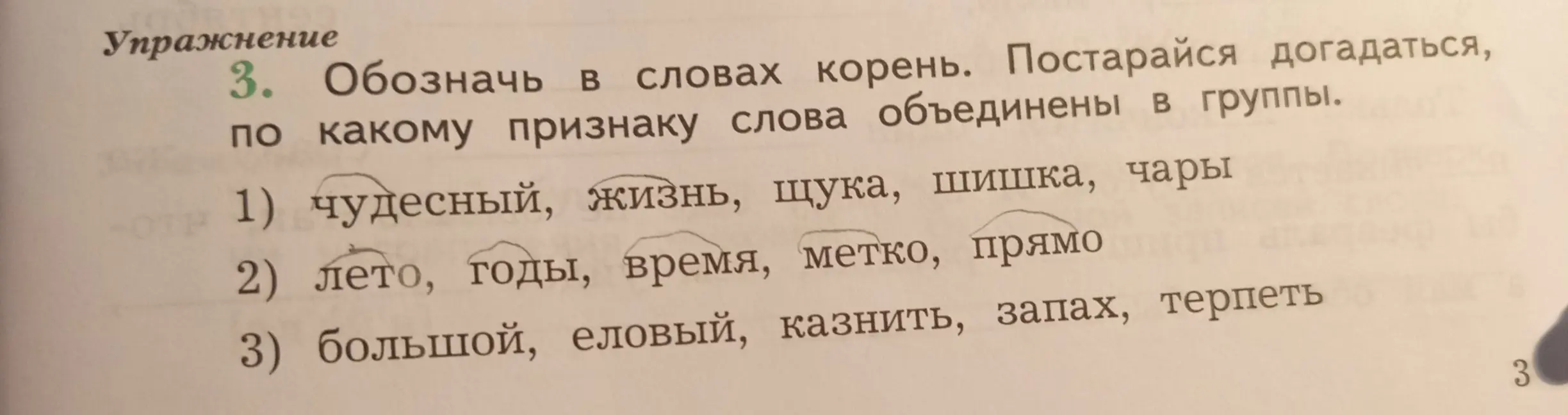 Ты просишь обозначить корень в словах: чудесный, жизнь, щука, шишка, чары.