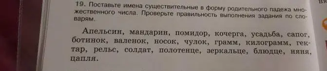 Помоги поставить имена существительные в форму родительного падежа множественного числа.