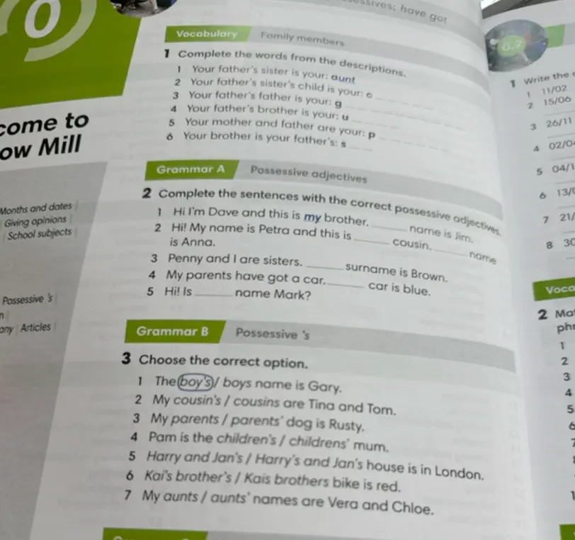 Выполни упражнение: Complete the words from the descriptions