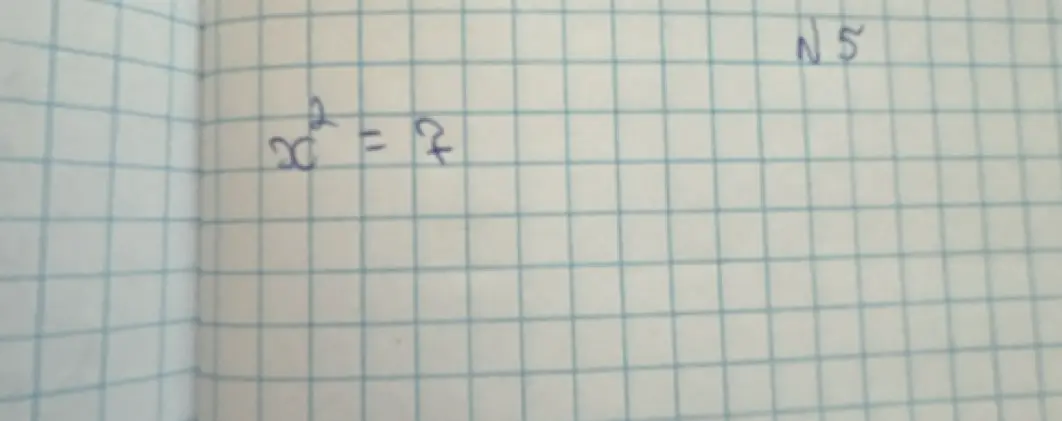 Реши уравнения x² = 7 и √5