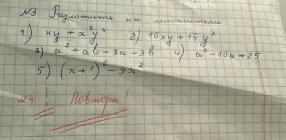 Ты просишь разложить на множители выражения: xy + x²y⁴