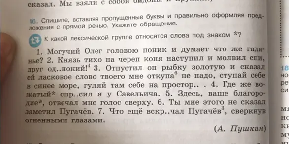 Ты просишь вставить пропущенные буквы, правильно оформить предложения с прямой речью и указать обращения в тексте.