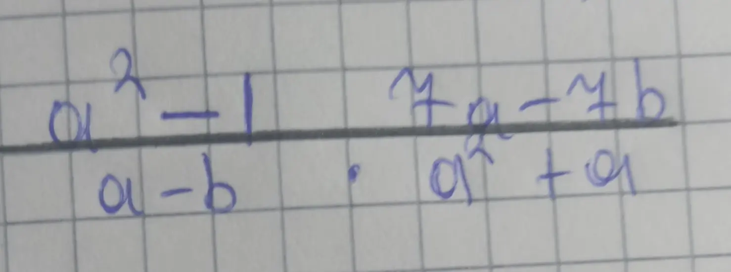 Упрости выражение (a²-1)/(a-b) * (7a-7b)/(a²+a)