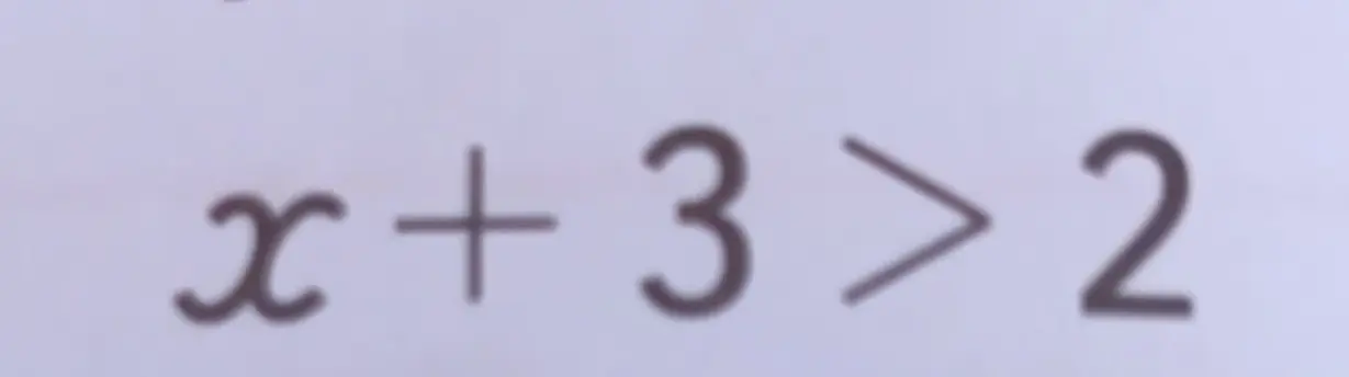 Помоги решить неравенство x + 3 > 2