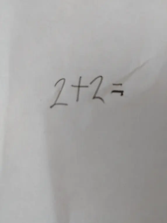 Помоги мне решить пример 2 + 2 =